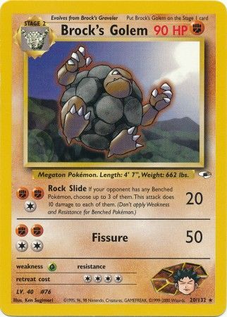Brock's Golem (20/132) [Gym Heroes Unlimited] | Good Games Cannington