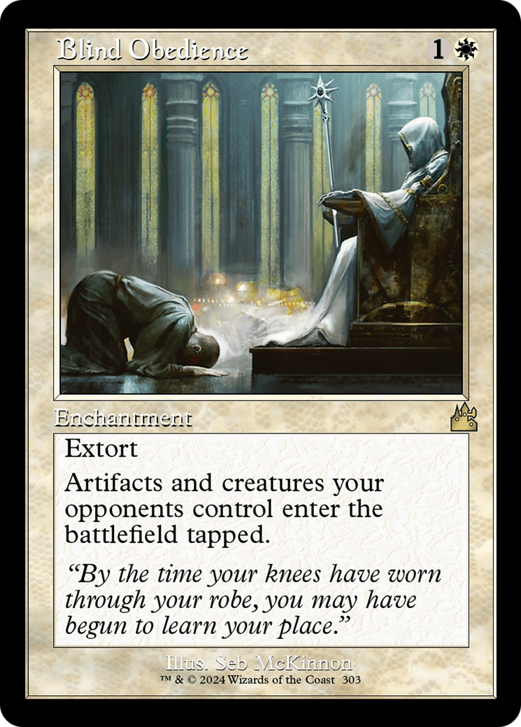 Blind Obedience (Retro Frame) [Ravnica Remastered] | Good Games Cannington