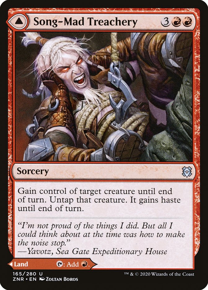 Song-Mad Treachery // Song-Mad Ruins [Zendikar Rising] | Good Games Cannington