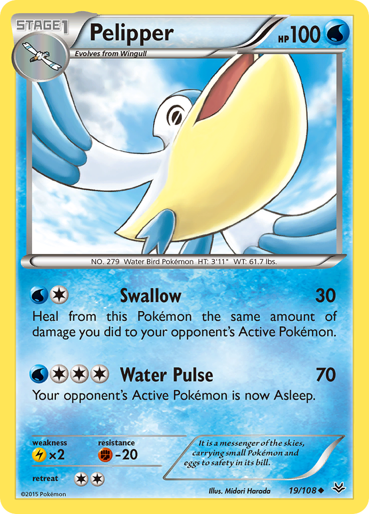 Pelipper (19/108) [XY: Roaring Skies] | Good Games Cannington