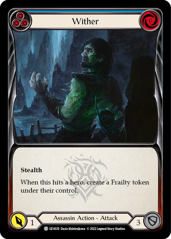 Wither (Blue) [UZU025] (Outsiders Uzuri Blitz Deck) | Good Games Cannington