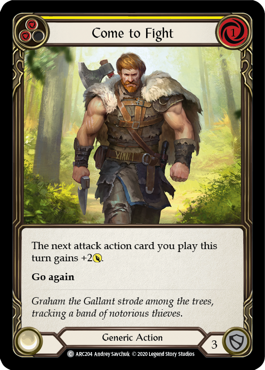 Come to Fight (Yellow) [U-ARC204] Unlimited Rainbow Foil | Good Games Cannington