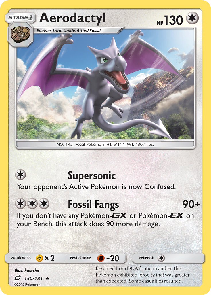 Aerodactyl (130/181) [Sun & Moon: Team Up] | Good Games Cannington