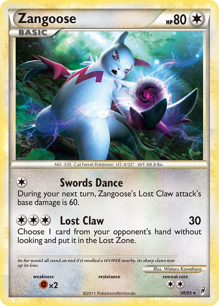 Zangoose (39/95) [HeartGold & SoulSilver: Call of Legends] | Good Games Cannington