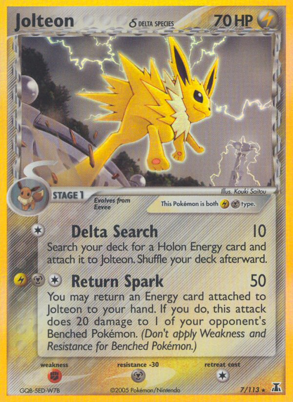 Jolteon (7/113) (Delta Species) [EX: Delta Species] | Good Games Cannington
