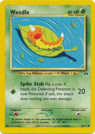 Weedle (70/75) [Neo Discovery Unlimited] | Good Games Cannington