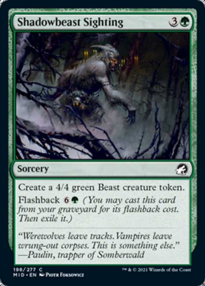 Shadowbeast Sighting [Innistrad: Midnight Hunt] | Good Games Cannington