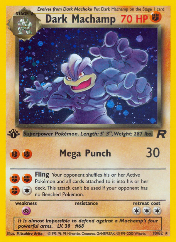 Dark Machamp (10/82) [Team Rocket 1st Edition] | Good Games Cannington