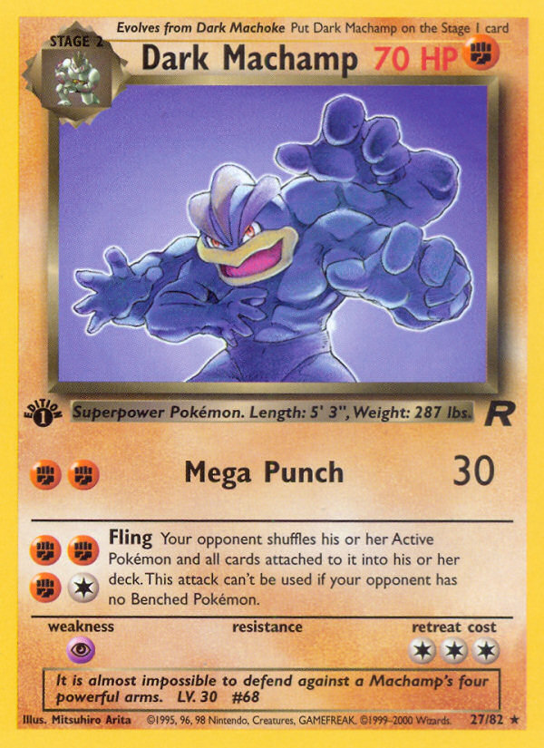 Dark Machamp (27/82) [Team Rocket 1st Edition] | Good Games Cannington