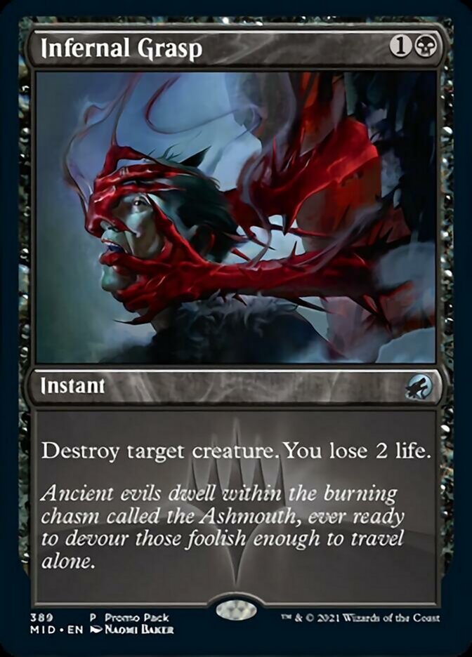 Infernal Grasp (Promo Pack) [Innistrad: Midnight Hunt Promos] | Good Games Cannington