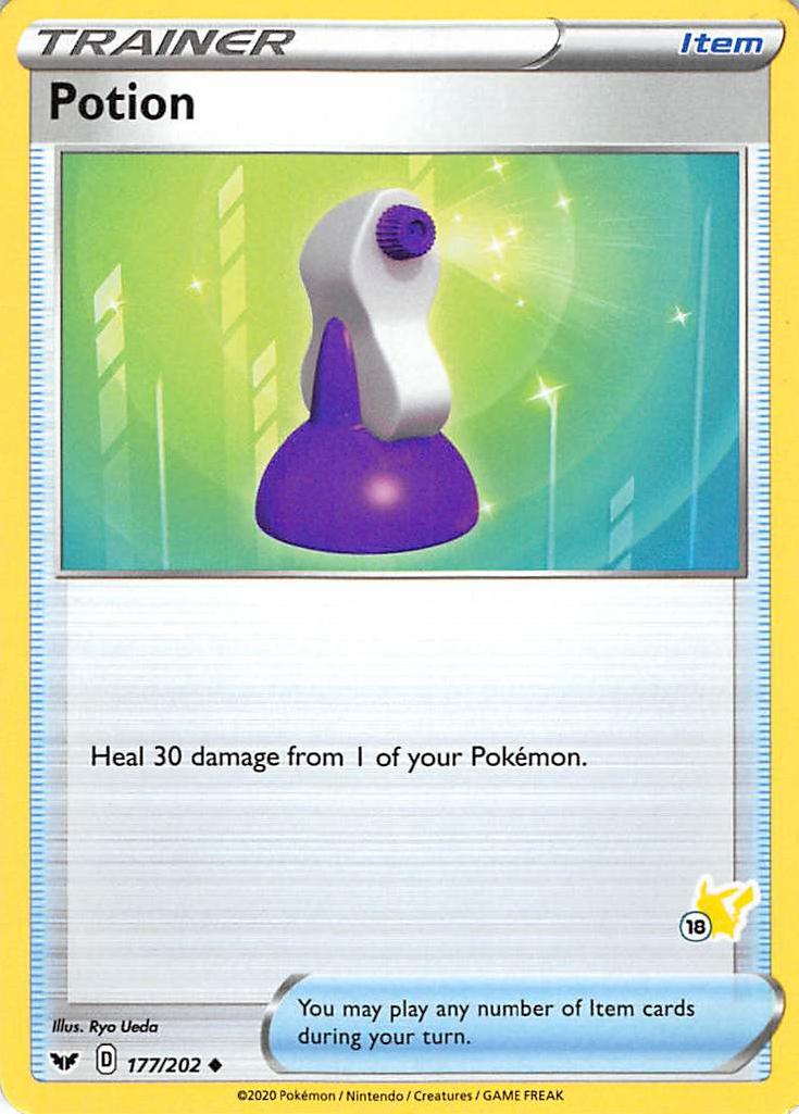 Potion (177/202) (Pikachu Stamp #18) [Battle Academy 2022] | Good Games Cannington