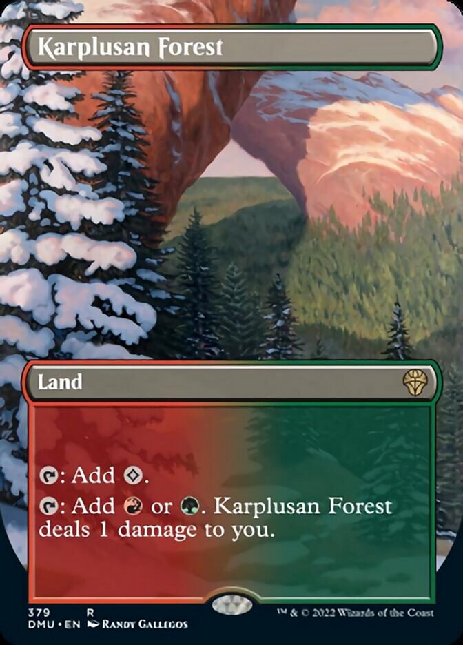 Karplusan Forest (Borderless Alternate Art) [Dominaria United] | Good Games Cannington