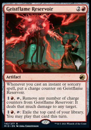 Geistflame Reservoir (Promo Pack) [Innistrad: Midnight Hunt Promos] | Good Games Cannington