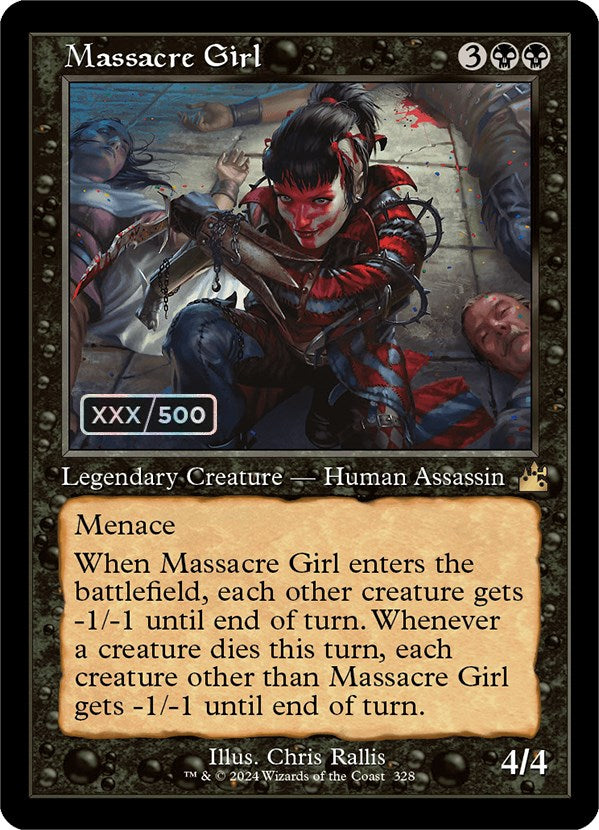 Massacre Girl (Retro) (Serialized) [Ravnica Remastered] | Good Games Cannington