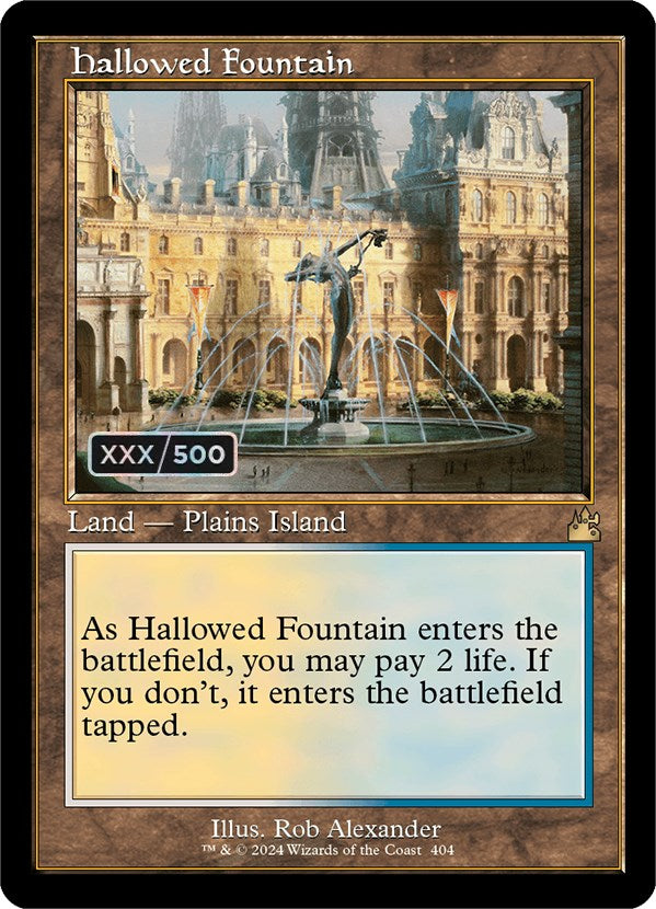 Hallowed Fountain (Retro) (Serialized) [Ravnica Remastered] | Good Games Cannington