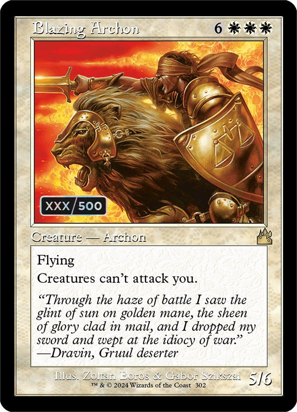 Blazing Archon (Retro) (Serialized) [Ravnica Remastered] | Good Games Cannington