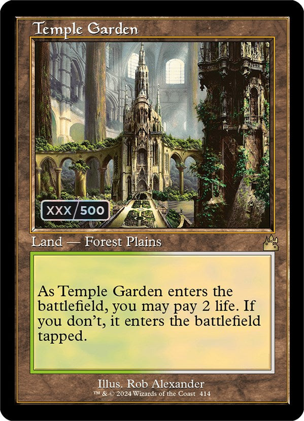 Temple Garden (Retro) (Serialized) [Ravnica Remastered] | Good Games Cannington