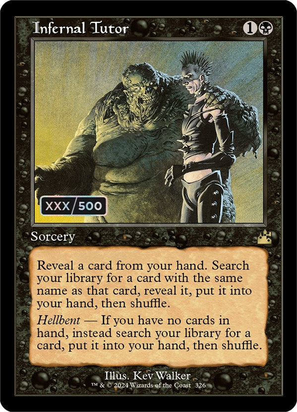 Infernal Tutor (Retro) (Serialized) [Ravnica Remastered] | Good Games Cannington