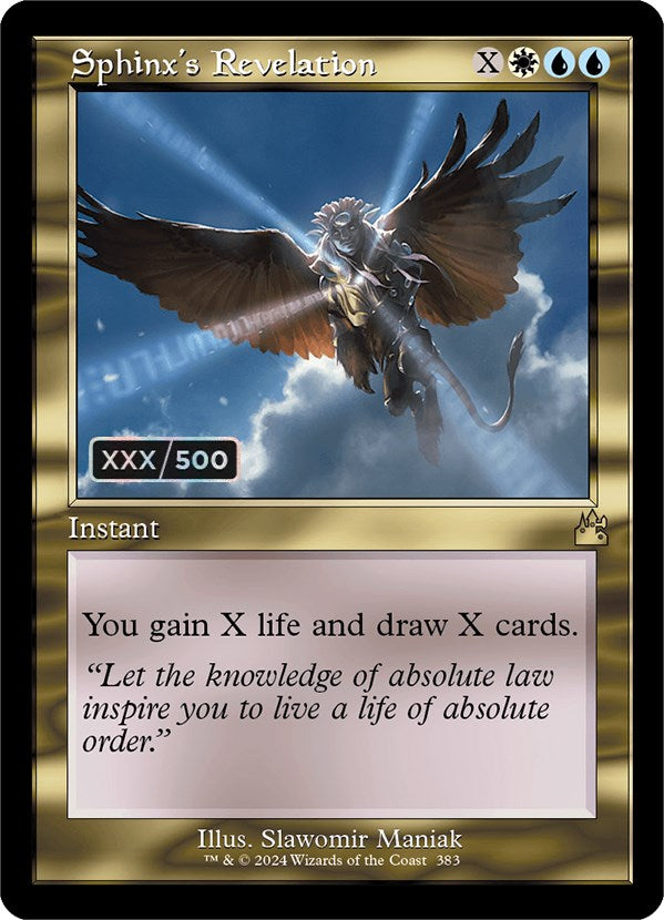 Sphinx's Revelation (Retro) (Serialized) [Ravnica Remastered] | Good Games Cannington