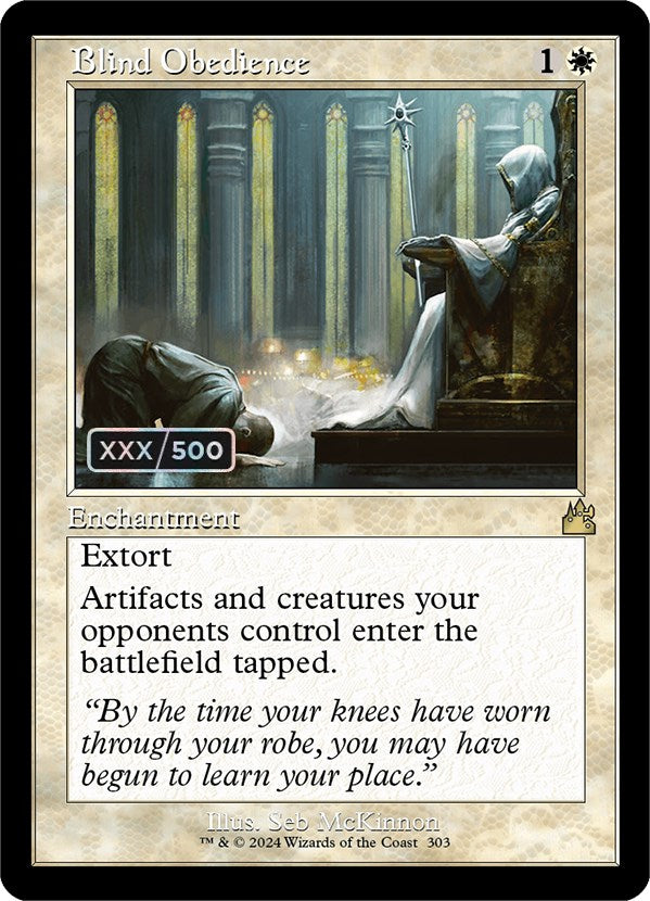 Blind Obedience (Retro) (Serialized) [Ravnica Remastered] | Good Games Cannington