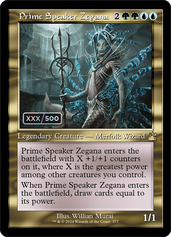 Prime Speaker Zegana (Retro) (Serialized) [Ravnica Remastered] | Good Games Cannington