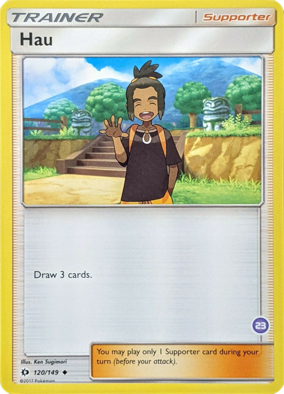 Hau (120/149) (Deck Exclusive #23) [Sun & Moon: Trainer Kit - Alolan Sandslash] | Good Games Cannington