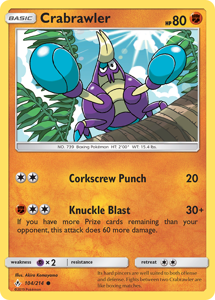 Crabrawler (104/214) [Sun & Moon: Unbroken Bonds] | Good Games Cannington