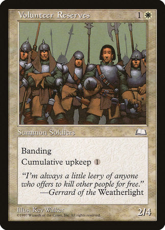 Volunteer Reserves [Weatherlight] | Good Games Cannington