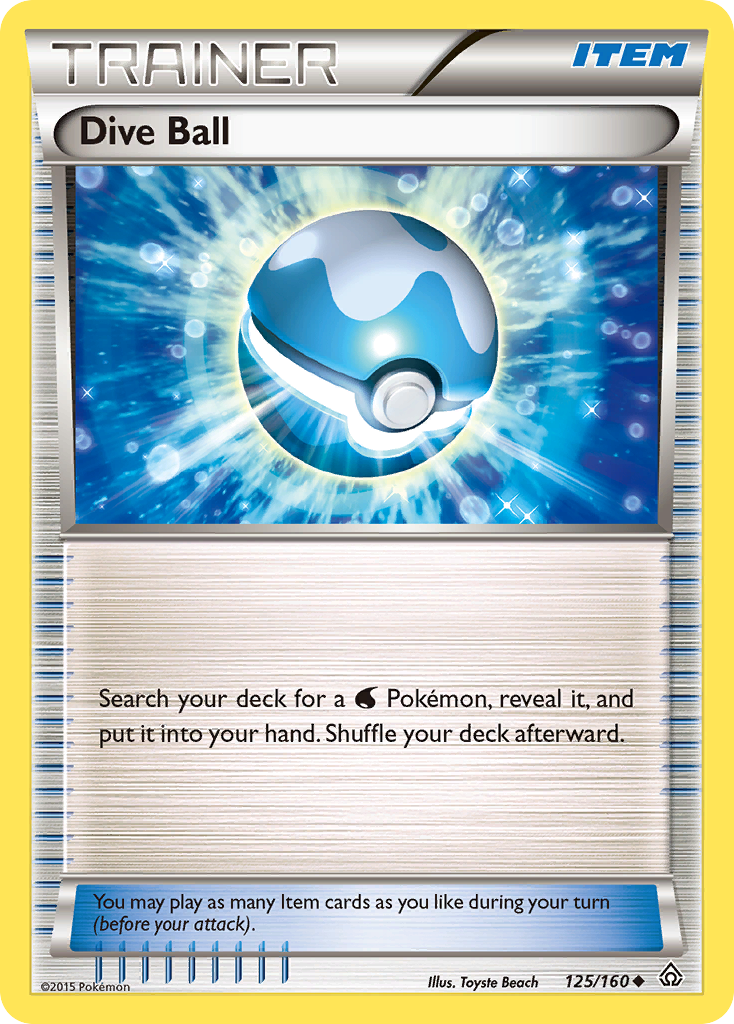 Dive Ball (125/160) [XY: Primal Clash] | Good Games Cannington