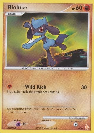 Riolu (6/61) [Diamond & Pearl: Trainer Kit - Lucario] | Good Games Cannington