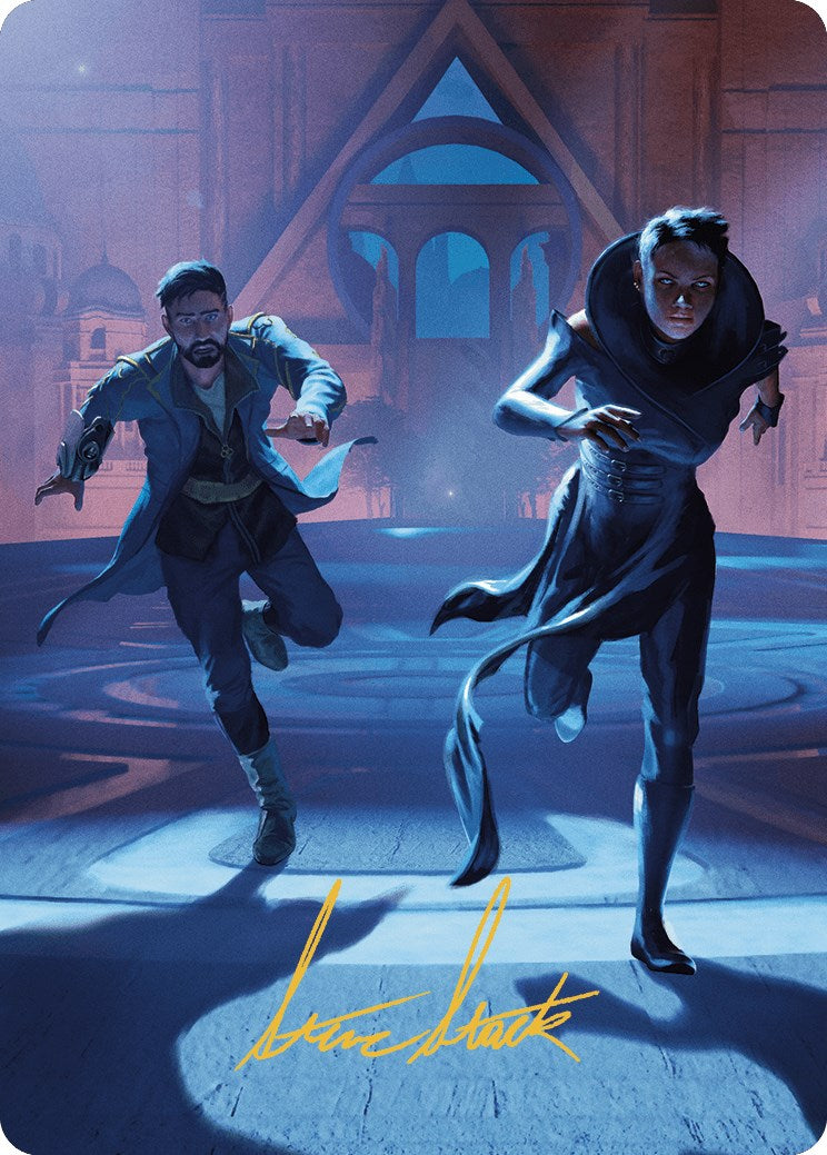 Unauthorized Exit Art Card (Gold-Stamped Signature) [Murders at Karlov Manor Art Series] | Good Games Cannington