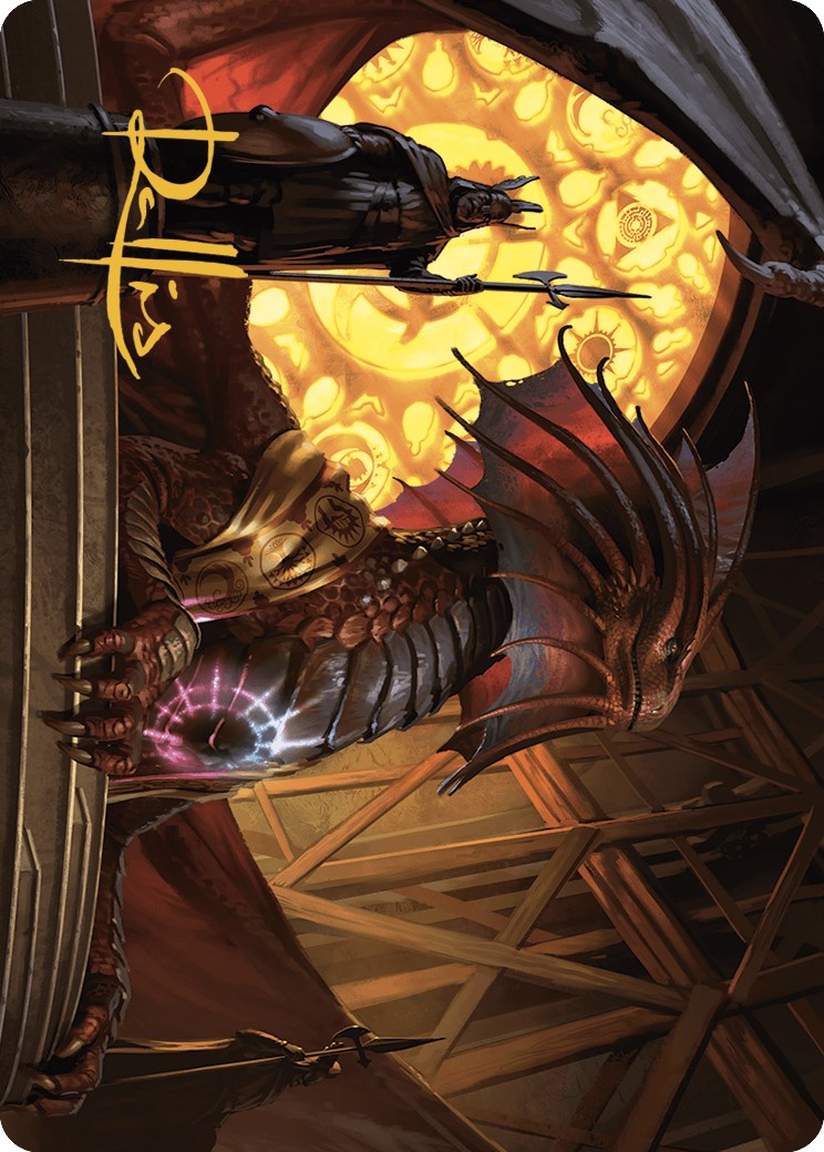 Niv-Mizzet, Guildpact Art Card (21/49) (Gold-Stamped Signature) [Murders at Karlov Manor Art Series] | Good Games Cannington