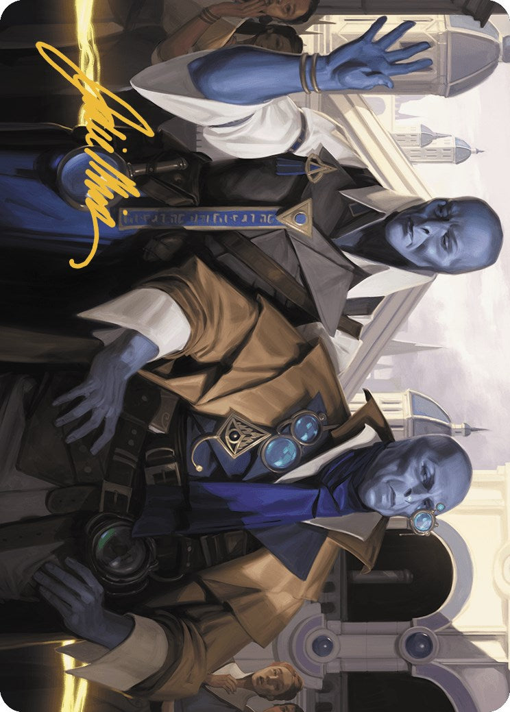 Hotshot Investigators Art Card (Gold-Stamped Signature) [Murders at Karlov Manor Art Series] | Good Games Cannington