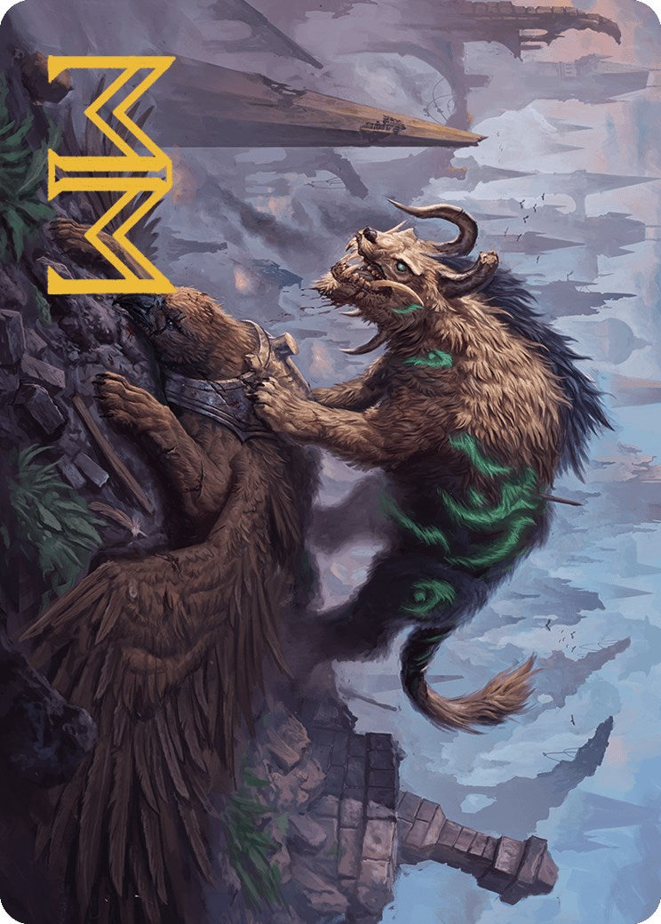 Axebane Ferox Art Card (Gold-Stamped Signature) [Murders at Karlov Manor Art Series] | Good Games Cannington