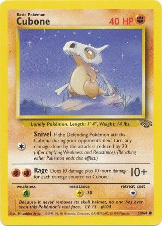 Cubone (50/64) [Jungle Unlimited] | Good Games Cannington