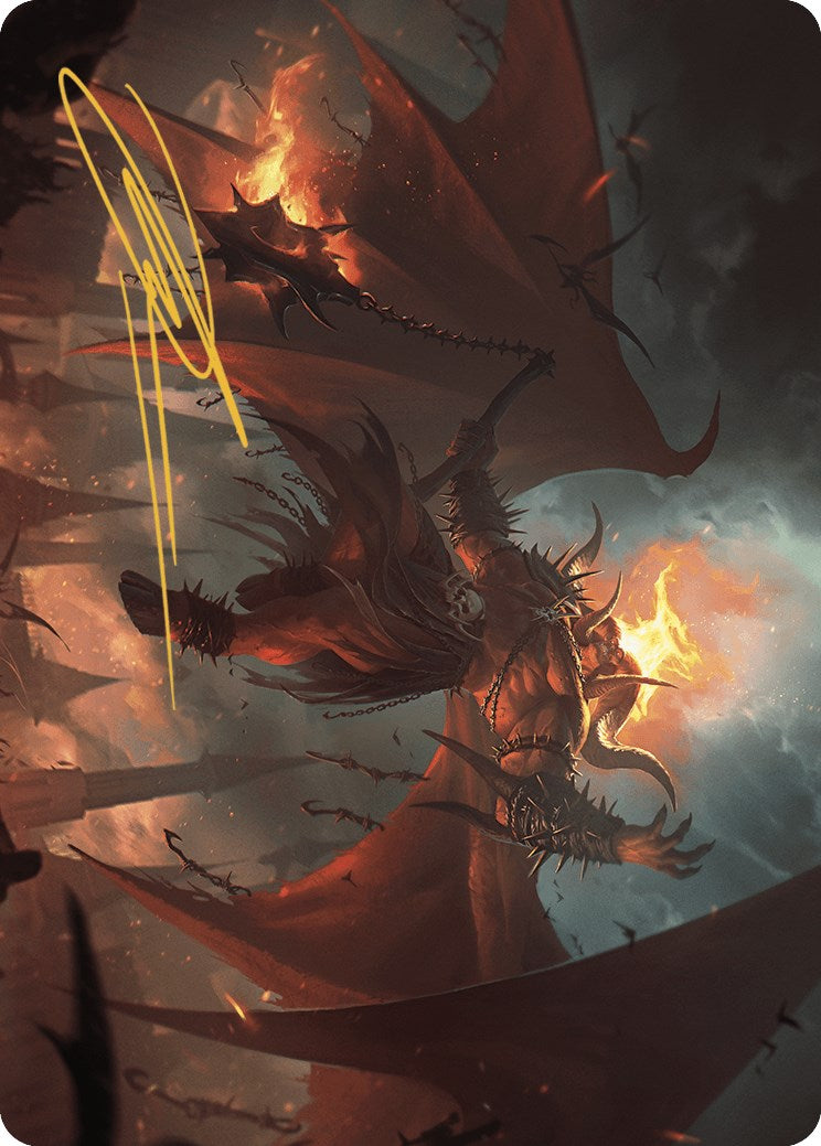 Rakdos, Patron of Chaos Art Card (22/49) (Gold-Stamped Signature) [Murders at Karlov Manor Art Series] | Good Games Cannington