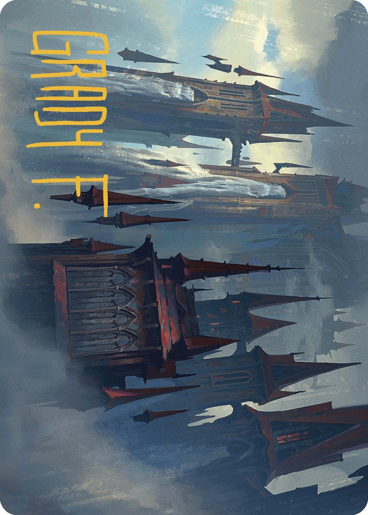 Thundering Falls Art Card (Gold-Stamped Signature) [Murders at Karlov Manor Art Series] | Good Games Cannington