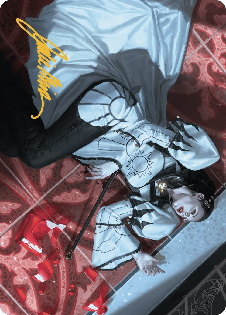 Deadly Complication Art Card (18/49) (Gold-Stamped Signature) [Murders at Karlov Manor Art Series] | Good Games Cannington