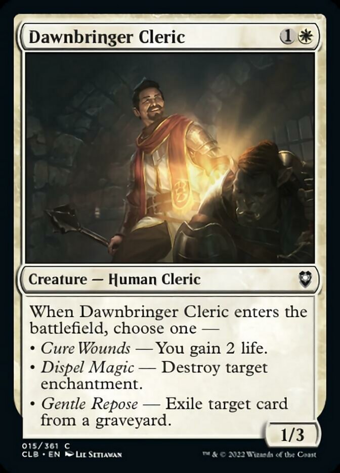 Dawnbringer Cleric [Commander Legends: Battle for Baldur's Gate] | Good Games Cannington