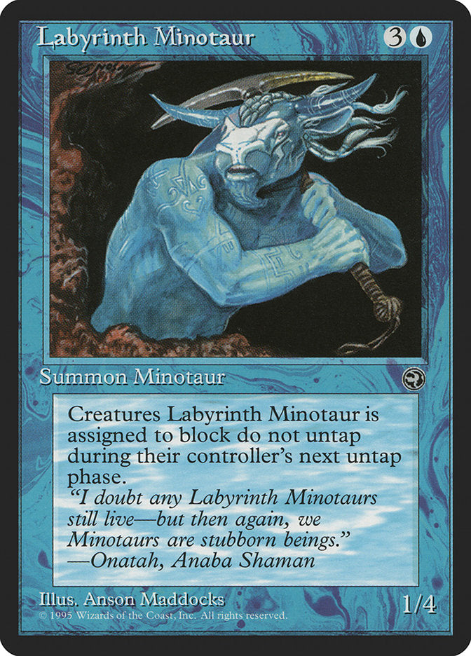 Labyrinth Minotaur (Onatah Flavor Text) [Homelands] | Good Games Cannington