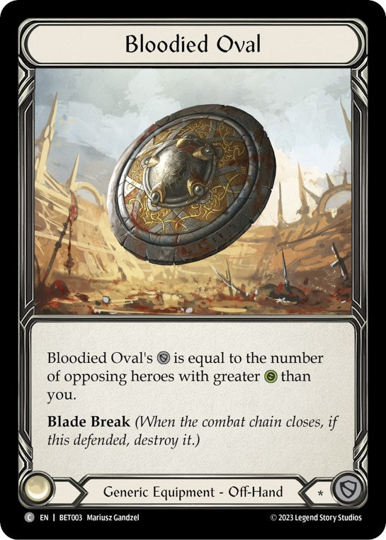 Bloodied Oval [BET003] (Heavy Hitters Betsy Blitz Deck) | Good Games Cannington