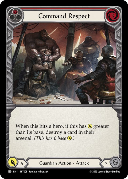 Command Respect (Red) [BET008] (Heavy Hitters Betsy Blitz Deck) | Good Games Cannington