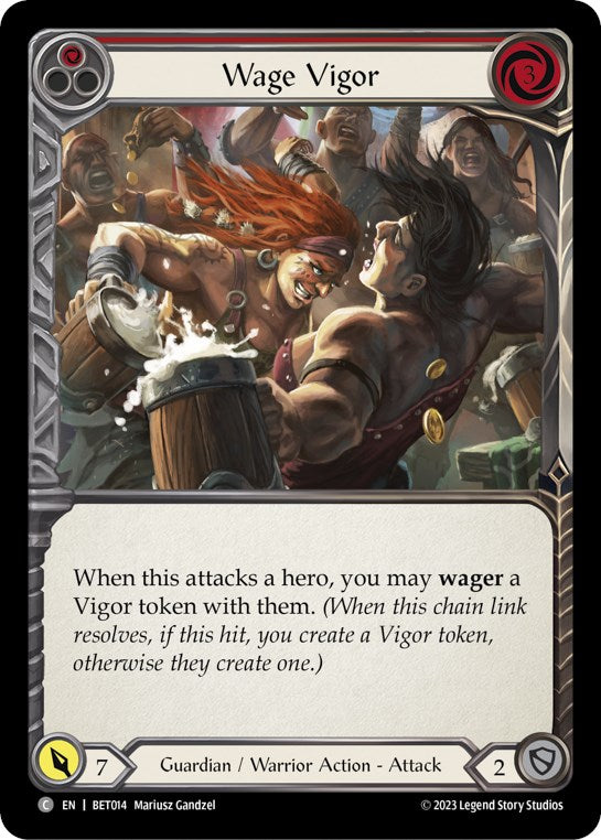 Wage Vigor (Red) [BET014] (Heavy Hitters Betsy Blitz Deck) | Good Games Cannington