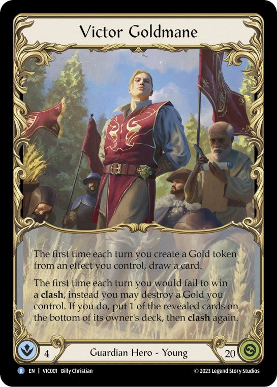 Victor Goldmane [VIC001] (Heavy Hitters Victor Blitz Deck)  Rainbow Foil | Good Games Cannington