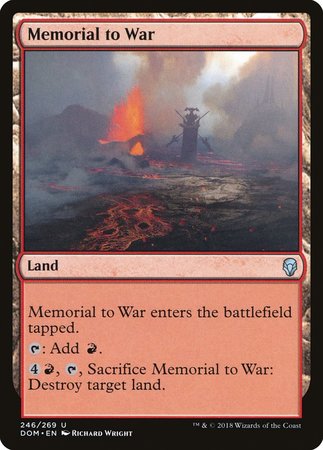 Memorial to War [Dominaria] | Good Games Cannington