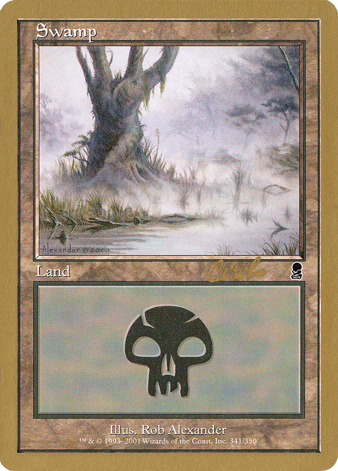 Swamp (cr341) (Carlos Romao) [World Championship Decks 2002] | Good Games Cannington