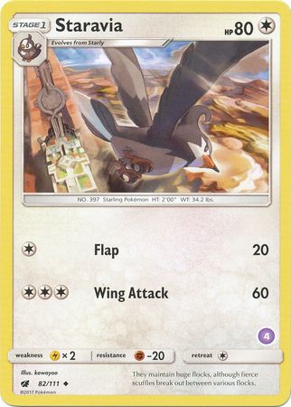 Staravia (82/111) (Deck Exclusive #4) [Sun & Moon: Trainer Kit - Alolan Sandslash] | Good Games Cannington