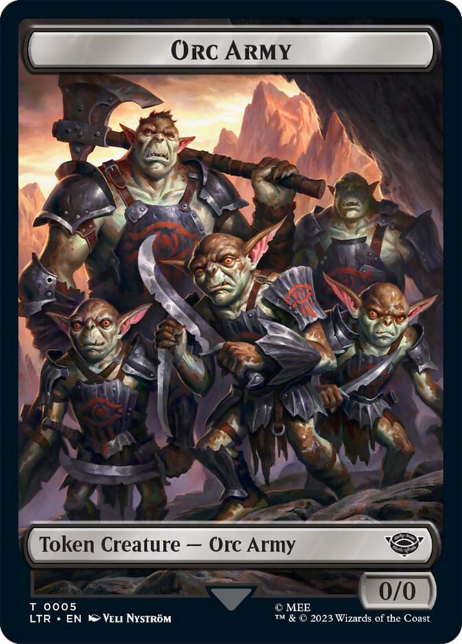 Orc Army Token (05) [The Lord of the Rings: Tales of Middle-Earth Tokens] | Good Games Cannington
