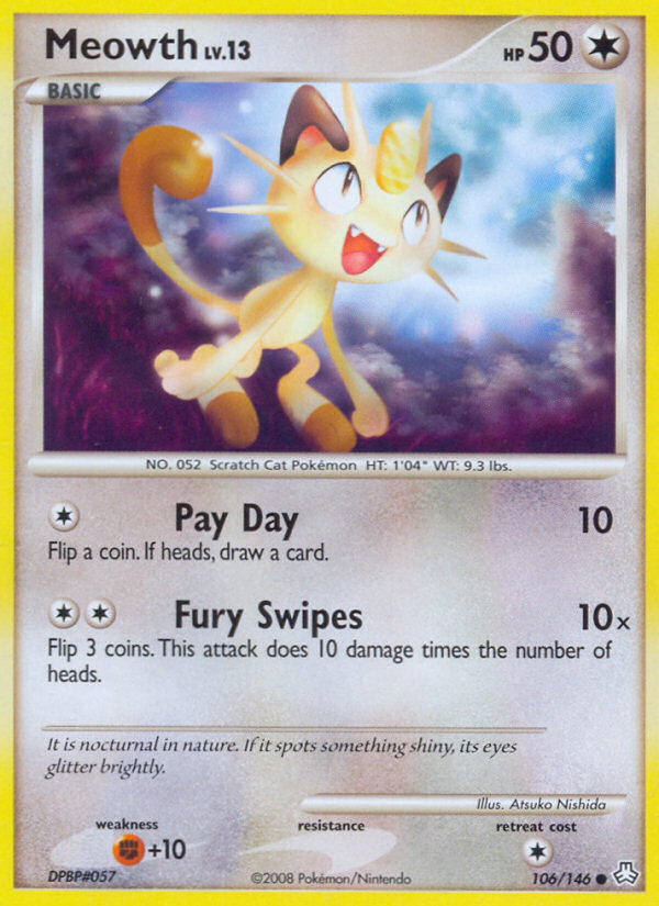 Meowth (106/146) [Diamond & Pearl: Legends Awakened] | Good Games Cannington