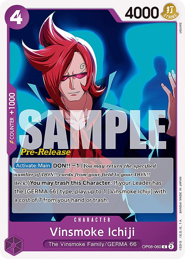 Vinsmoke Ichiji [Wings of the Captain Pre-Release Cards] | Good Games Cannington